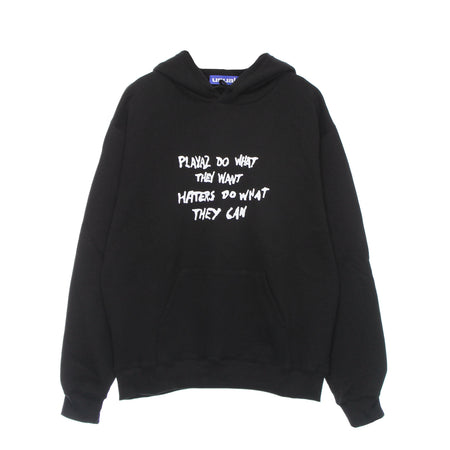 USUAL Felpa Cappuccio Uomo Playaz Hoodie Black da uomo