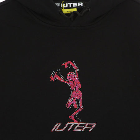 IUTER Felpa Cappuccio Uomo Skeleton Hoodie Black da uomo