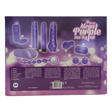Kit sex toy del piacere coppia Mega Purple 9 pezzi di TOYJOY