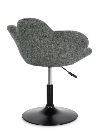 Poltroncina "Fleur" girevole struttura in acciaio e rivestimento in poliestere per interno