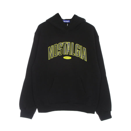 USUAL Felpa Cappuccio Uomo College Hoodie Black da uomo