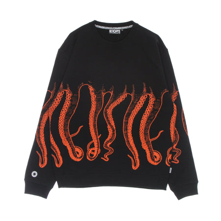 OCTOPUS Felpa Leggera Girocollo Uomo Outline Crewneck Black da uomo