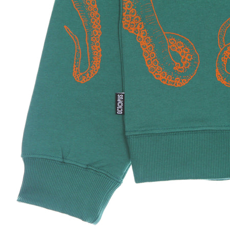 OCTOPUS Felpa Leggera Cappuccio Zip Uomo Outline Zip Hoodie Field Green da uomo