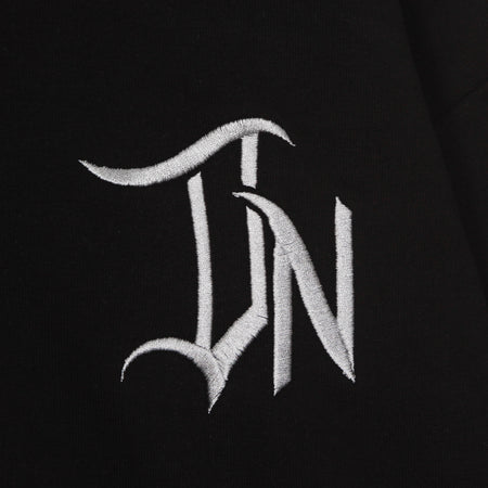 DOLLY NOIRE Felpa Leggera Cappuccio Uomo Lettering 3d Hoodie Over Black da uomo