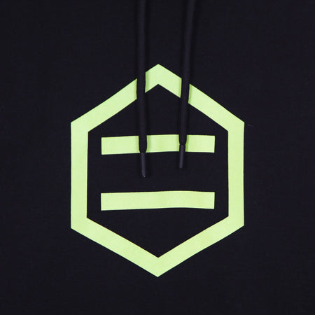 DOLLY NOIRE Felpa Leggera Cappuccio Uomo Logo Dlynr Hoodie Black/yellow da uomo