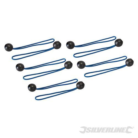Elastici corde lacci per telone da 175 mm Silverline 10 p.zi per veicoli e imbarcazioni Silverline