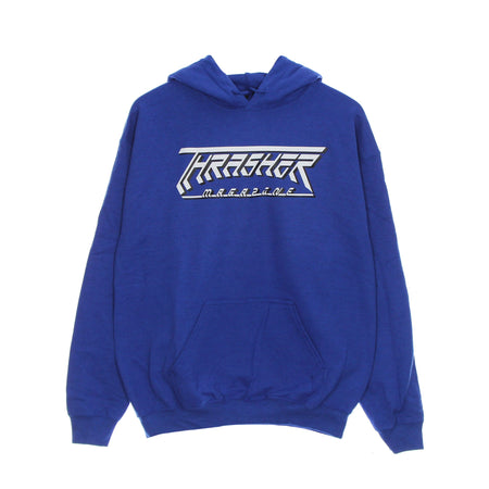 THRASHER Felpa Cappuccio Uomo Future Logo Hood Royal da uomo