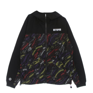 OCTOPUS Giacca a Vento Uomo Deco Hood Jacket Black da uomo