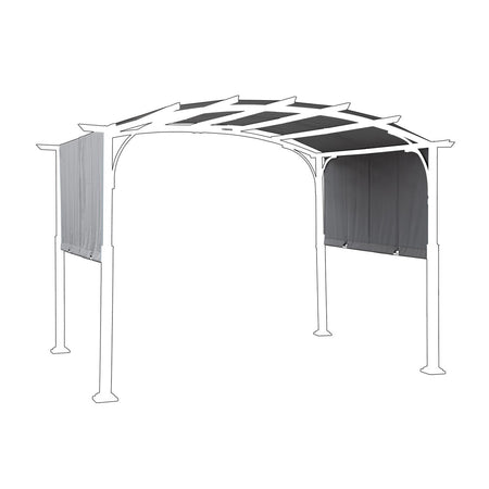 Telo gazebo "Taormina" color antracite, in poliestere per esterno 3,6 x 3 m