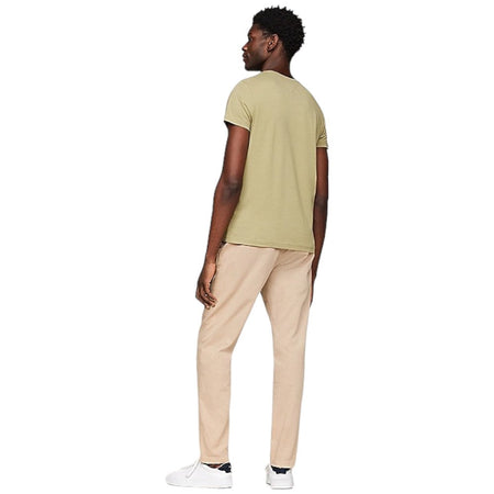 Tommy Hilfiger t-shirt verde logo piccolo MW0MW10800 T-shirt Tommy Hilfiger