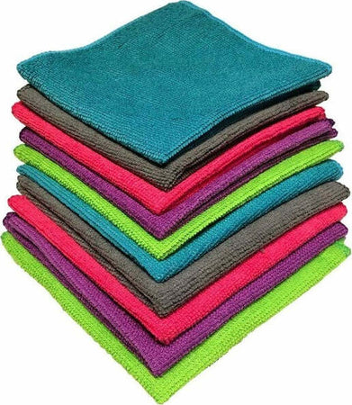 24-Panni-Microfibra-30x30cm-Panno-Pulizia-Multiuso-Lavaggio-Auto-Asciugamano