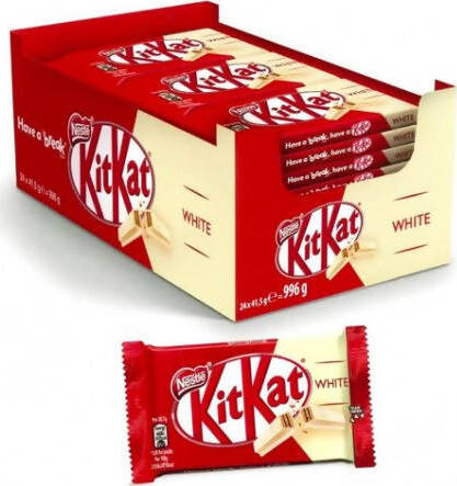 24 pezzi Kit Kat White Nestlé 41,50 gr, confezione 24 pz barrette cioccolato e snack dolci Non solo caffè online - Albano Laziale, Commerciovirtuoso.it