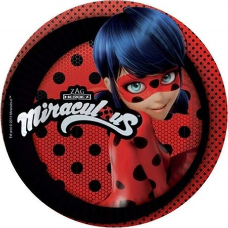 24-Pezzi-Piatti-Usa-E-Getta-Piatto-18cm-Lady-Bird-Nickelodeon-Miraculous-Party