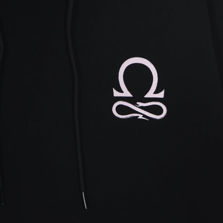 PROPAGANDA Felpa Leggera Cappuccio Uomo Criminal Hoodie Black/pink da uomo