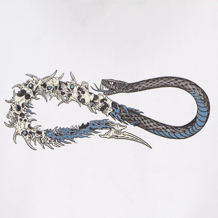 PROPAGANDA Felpa Leggera Cappuccio Uomo Logo Skullsnake Hoodie White da uomo