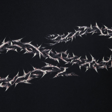 PROPAGANDA Felpa Leggera Cappuccio Uomo Logo Thorn Hoodie Black da uomo