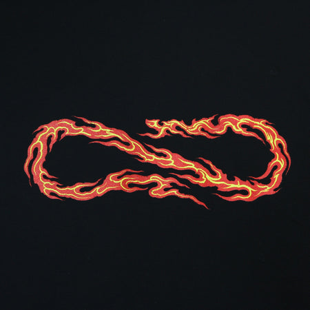 PROPAGANDA Felpa Leggera Cappuccio Uomo Logo Flame Hoodie Black da uomo