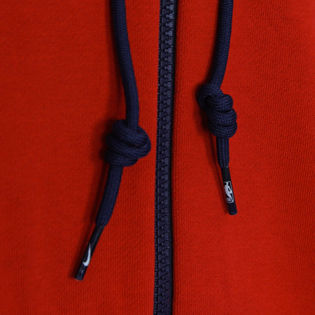 NIKE NBA Felpa Cappuccio Zip Uomo Nba Fleece Full-zip Hoodie Bronet University Red/college Navy da uomo