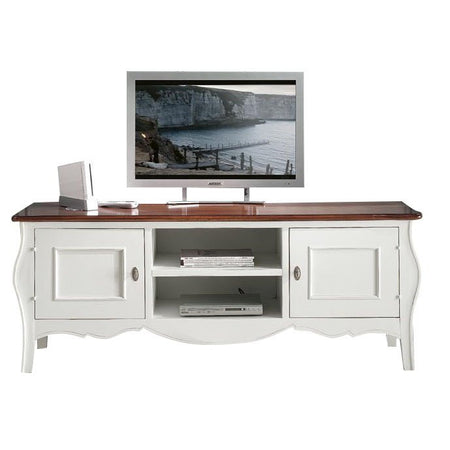 MOBILI 2G - PORTA TV IN LEGNO SHABBY CHIC BICOLORE L.160 P.50 H.61 (3084)