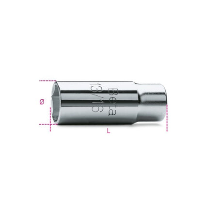 BETA 956C 20.8MM - 1 chiave a bussola con attacco quadro femmina 1/2" per candele d'accensione