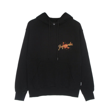 PROPAGANDA Felpa Leggera Cappuccio Uomo Spaghetti Hoodie Black da uomo