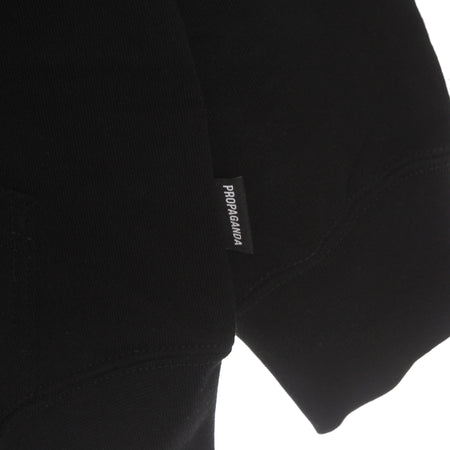 PROPAGANDA Felpa Leggera Cappuccio Uomo Wise Ribs Icon Hoodie Black da uomo