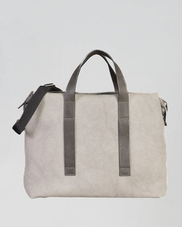 Liam Bis - Borsa in Pelle e Tessuto Tecnico Grigio