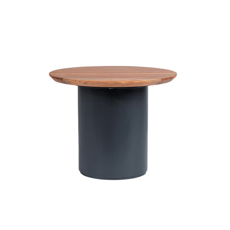 Tavolino "Ojas" base in acacia e MDF e piano in lengo massiccio di acacia
