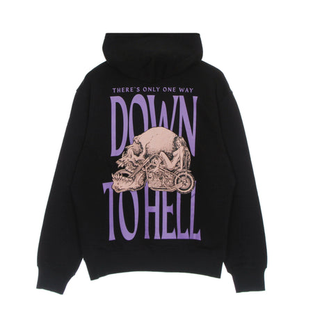 DOOMSDAY Felpa Leggera Cappuccio Uomo Down To Hell Hoodie Black da uomo