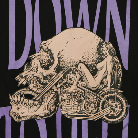 DOOMSDAY Felpa Leggera Cappuccio Uomo Down To Hell Hoodie Black da uomo