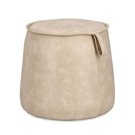 Pouf "Rudina" struttura in MDF rivestimento in semi pelle per interno