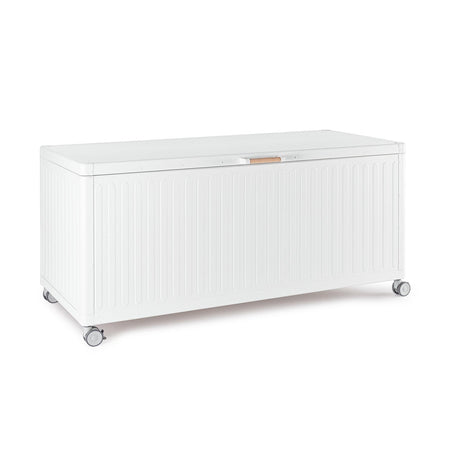 Baule "Ocean" porta cuscini in alluminio con ruote e maniglia
