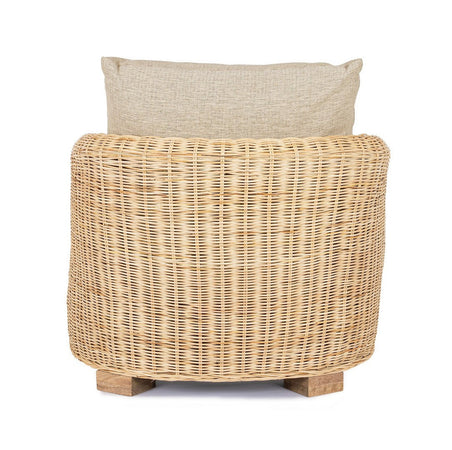 Poltrona "Cadice" struttura in rattan con cuscini per interno