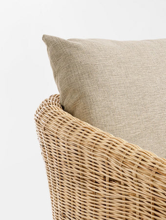 Poltrona "Cadice" struttura in rattan con cuscini per interno