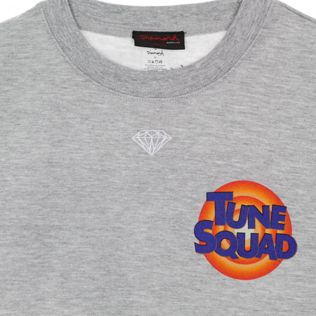 DIAMOND SUPPLY Felpa Girocollo Uomo Bugs Bunny Crew X Space Jam 2 Heather Grey da uomo