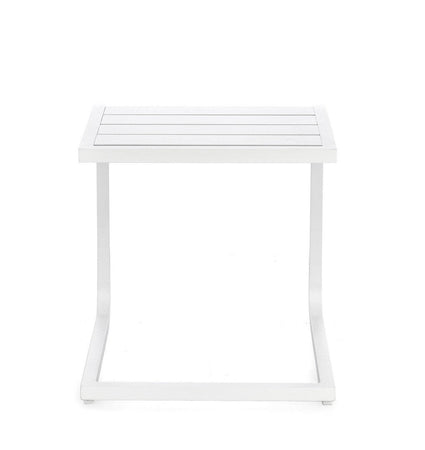 Tavolino "Taylor" struttura in alluminio per arredo casa da 40 x 40 cm