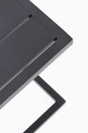 Tavolino "Taylor" struttura in alluminio per arredo casa da 40 x 40 cm