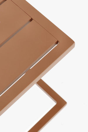 Tavolino "Taylor" struttura in alluminio per arredo casa da 40 x 40 cm