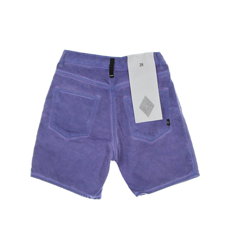 AMISH Jeans Corto Uomo Bermuda Bernie Bull Spray Dyed Purple da uomo