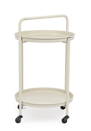 Carrello "Austin" con vassoio struttura in acciaio trattato per esterno