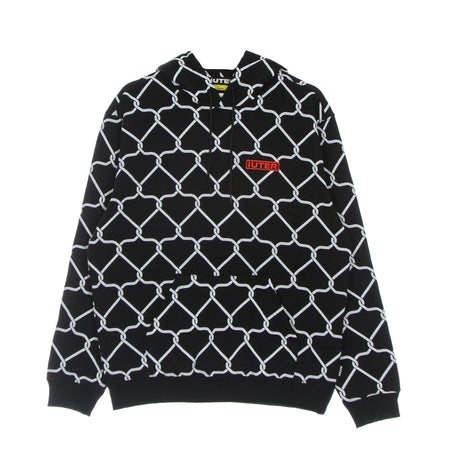 IUTER Felpa Leggera Cappuccio Uomo Net Hoodie Black da uomo