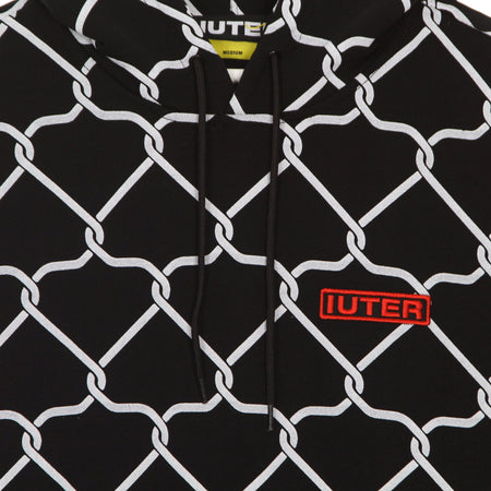 IUTER Felpa Leggera Cappuccio Uomo Net Hoodie Black da uomo