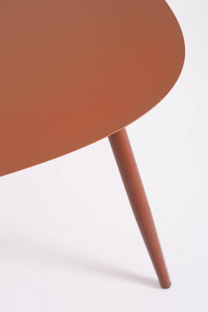 Tavolino "Yvonne" struttura in acciaio per esterno set da 2