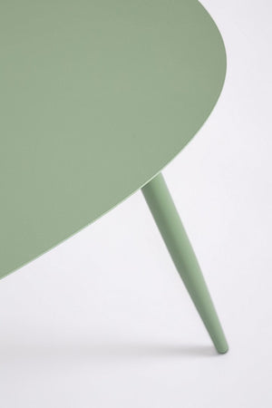 Tavolino "Yvonne" struttura in acciaio per esterno set da 2