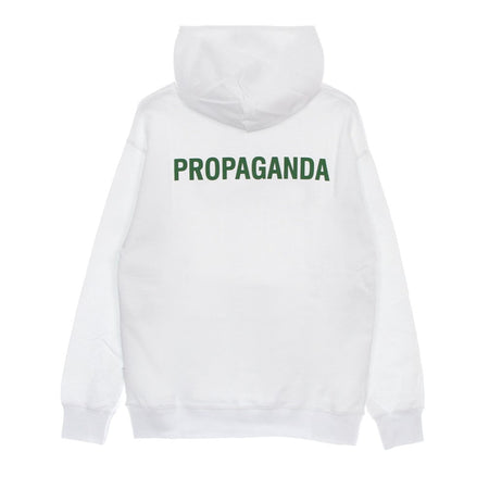 PROPAGANDA Felpa Leggera Cappuccio Uomo Logo Green Hoodie White/green da uomo