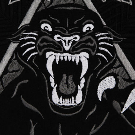 PROPAGANDA Felpa Leggera Cappuccio Uomo Panther Emroidery Hoodie Black da uomo