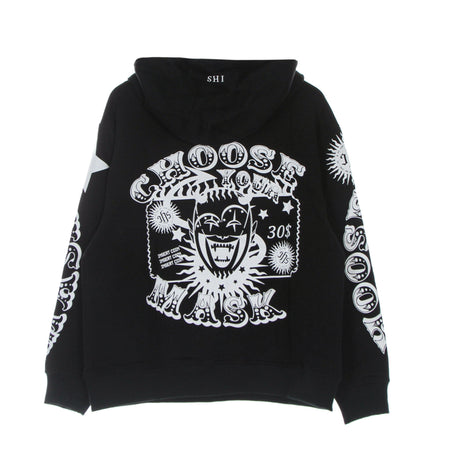 IHS Felpa Leggera Cappuccio Uomo Choose Your Mask Hoodie Black da uomo