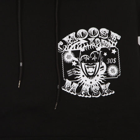 IHS Felpa Leggera Cappuccio Uomo Choose Your Mask Hoodie Black da uomo