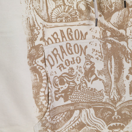 IHS Felpa Leggera Cappuccio Uomo Respect Your Demon Hoodie Natural da uomo