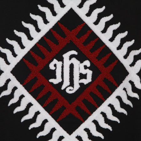 IHS Felpa Leggera Girocollo Uomo Sponge Graphic Flames Sweatshirt Black da uomo